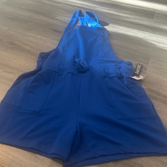 Pants - Blue Romper with Pockets